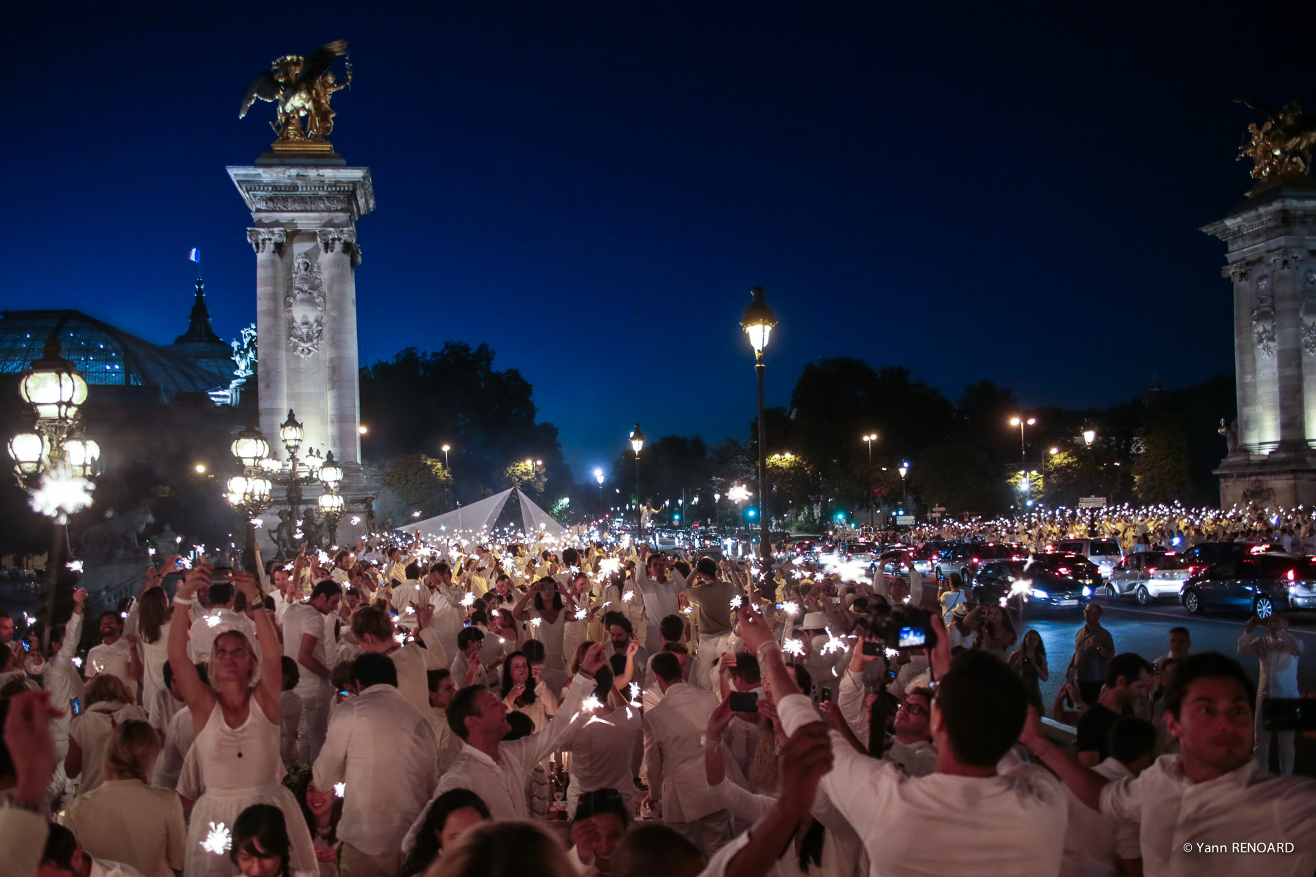 Edition 2014 du dîner en blanc - Pont Alexandre III